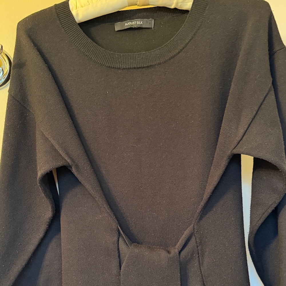 August Silk Black Sweater